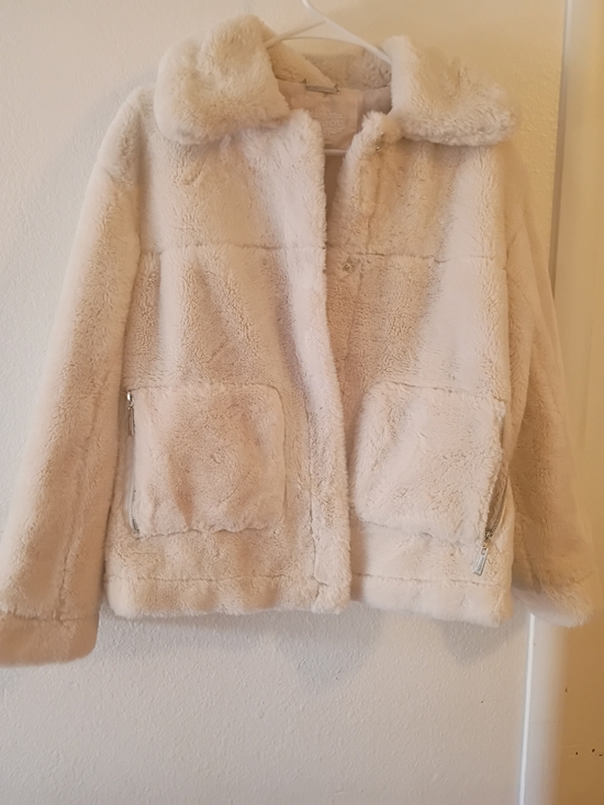 Jou Jou Jackets & Blazers - Jou Jou Plush Teddy Jacket in Cream